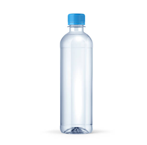 istock Mineral water in blank plastic bottle with cap on white background, 3d illustration, 3d rendering 2177755383
