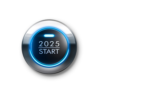 Begin Button Blue Blue Illuminated Start Button 2025 With White Background Stock Photo ...