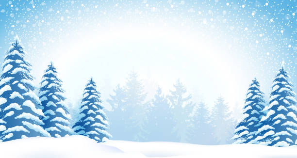 ilustraciones, imágenes clip art, dibujos animados e iconos de stock de escena de invierno - escena no urbana