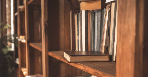 Book is on a shelf next to a book