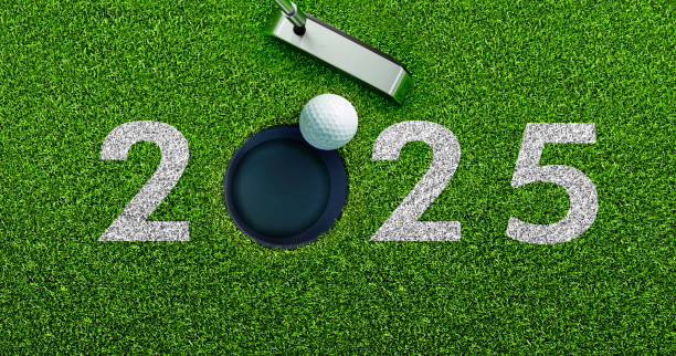 istock Golf ball putting and the year 2025 2177763169