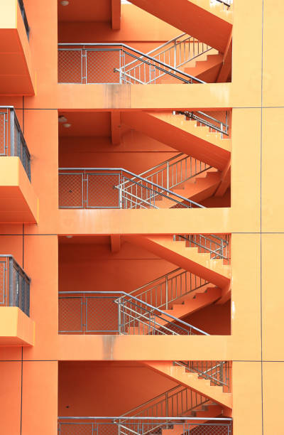 istock Orange Metal Stairway 2177769304