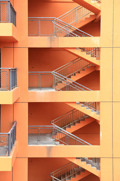 Orange Metal Stairway