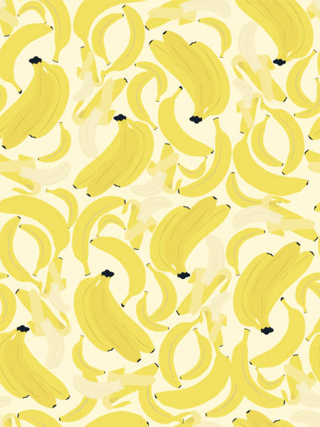 istock Banana fruits modern fruity seamless pattern. Retro groovy design for textile prints. Aesthetic vector illustration. 2177773160