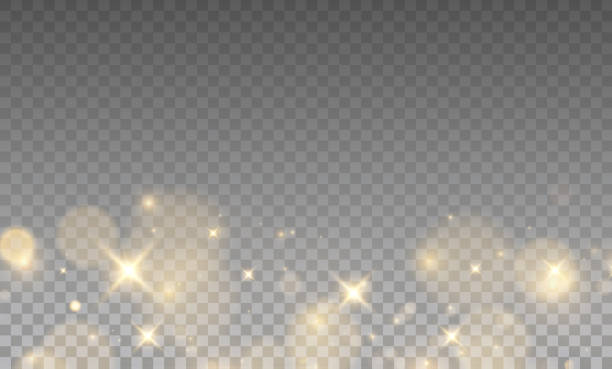 istock Christmas yellow glowing glowing confetti and sparks. Shimmering dust. Bokeh lights. Holiday designs. Light of white dust. Bokeh light effect background. Christmas background of shining dust. 2177774731