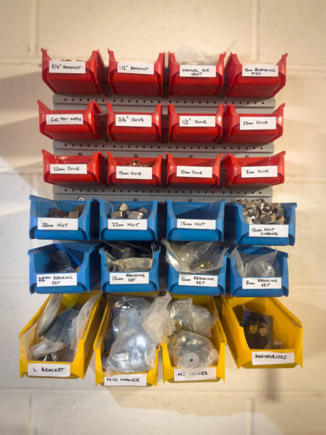 istock Red, yellow and blue storage for plumbers 2177777999