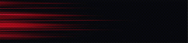 istock Red laser light beams isolated on black background. Abstract light effect. red lens flare. Horizontal rays glowing in the dark. Vector 2177784747