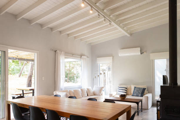 istock Modern bright and spacious hostel living room 2177793108