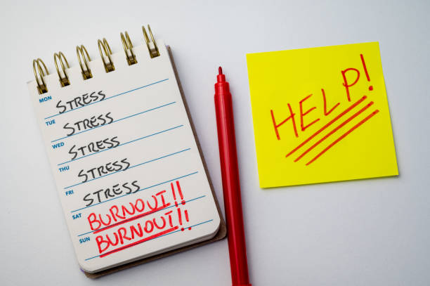 istock Weekly planner with words Stress and burnout. 2177793324