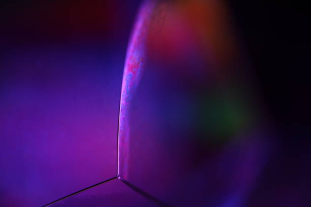 istock One fluid line in the darkness, fluid background, bubbles, fluid movement 2177794383