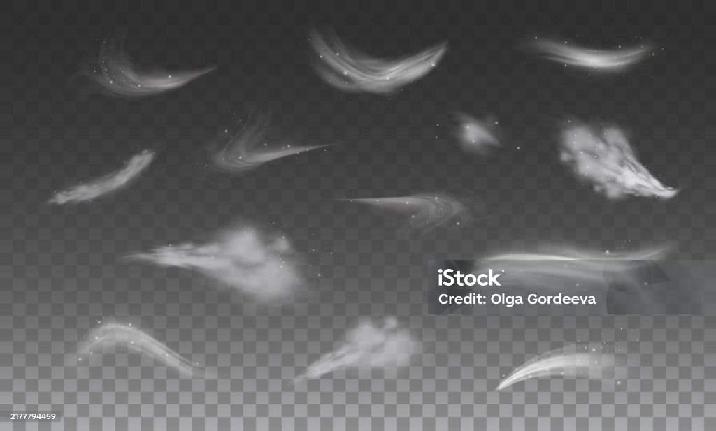 Winter Wind Vector Snow And Wind On A Transparent Background White Gradient Decorative ...