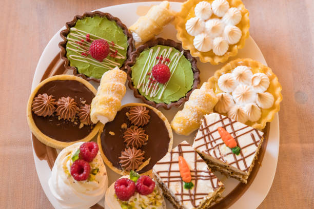 istock Confectionery homemade desserts prepared on a plate during a celebration. 2177796411