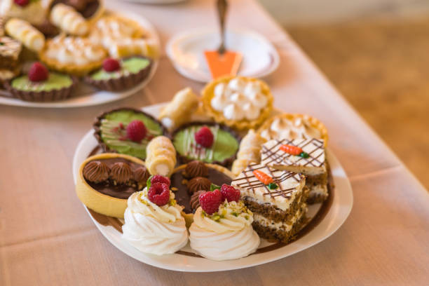 istock Confectionery homemade desserts prepared on a plate during a celebration. 2177796415