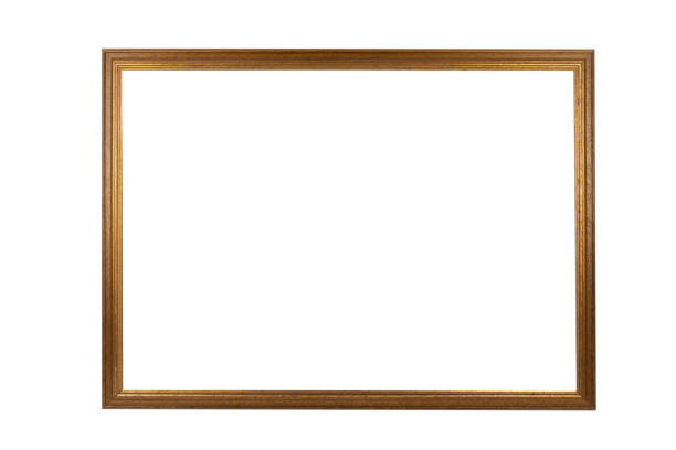 istock Old picture frame mockup isolated no background cutout 2177799337