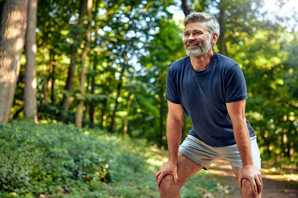 istock An active man taking a muchneeded break during his outdoor workout in the nature surroundings 2177802132
