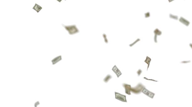istock Many USA 100 dollars bill falling from the sky 2177802478