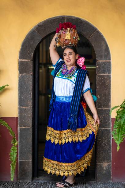 istock Waterwoman with a clay jug on her head 2177803844