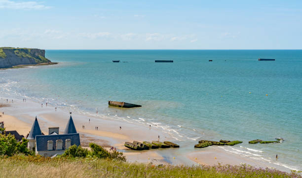 istock Gold beach near Arromanches-les-Bains 2177804404