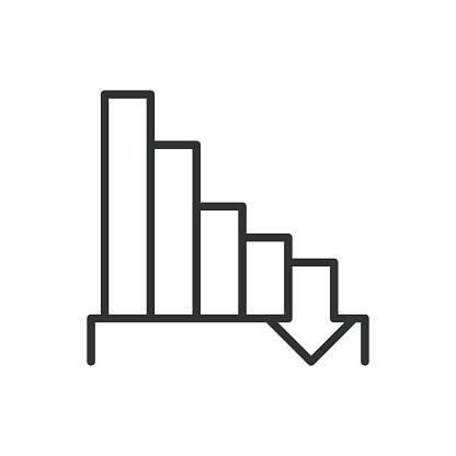 graph decrease line icon design style 27895326 vector... Decrease In Line Design Decrease Reduction Decline Drop Downturn Loss ...