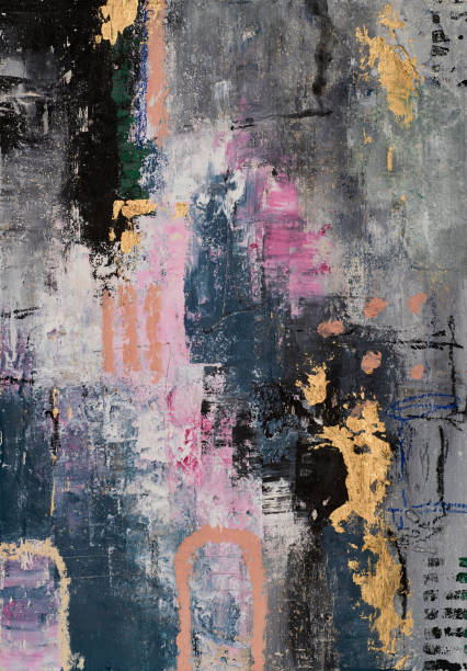 istock Vibrant abstract painting in modern impressionism, hand-drawn with dynamic brushstrokes. Rich in texture and depth,  artwork showcases a unique blend of colors, perfect for contemporary decor 2177807736