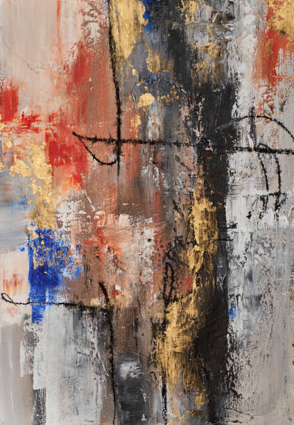 istock Vibrant abstract painting in modern impressionism, hand-drawn with dynamic brushstrokes. Rich in texture and depth,  artwork showcases a unique blend of colors, perfect for contemporary decor 2177807844