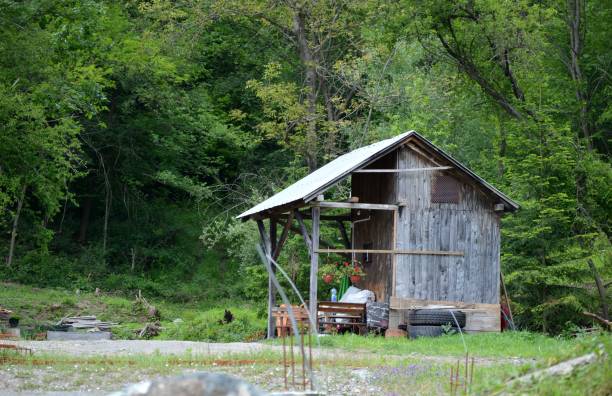 istock small old country wooden house 2177808756