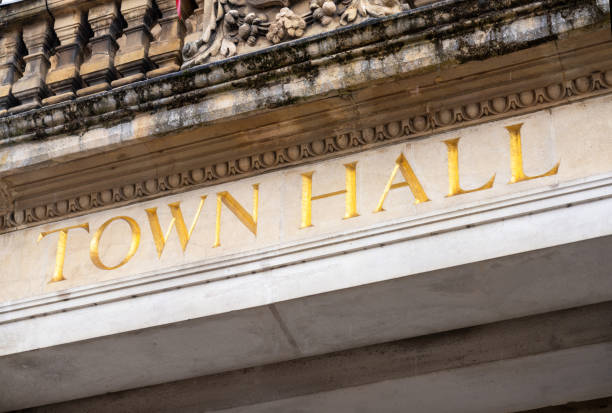 istock Town Hall sign 2177811828