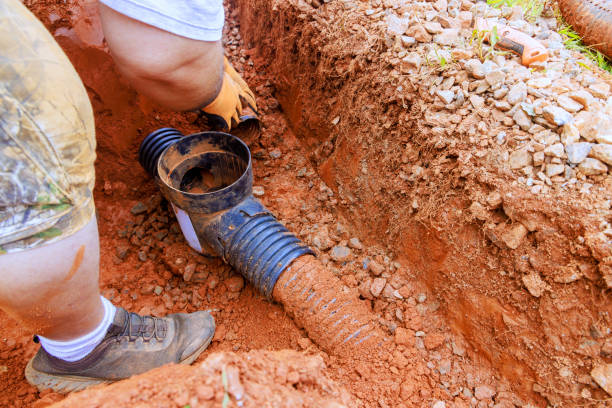 istock Underground storm sewer pipe needs to be replaced because it is damaged a cannot collect rainwater 2177814306