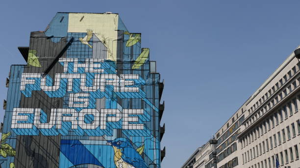 Writing painted on the wall, in the European quarter of Brussels