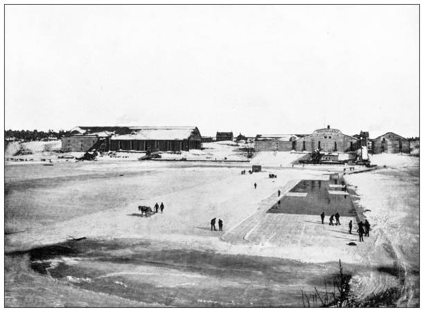 istock History and landmarks of USA: Ice Cutting 2177820366