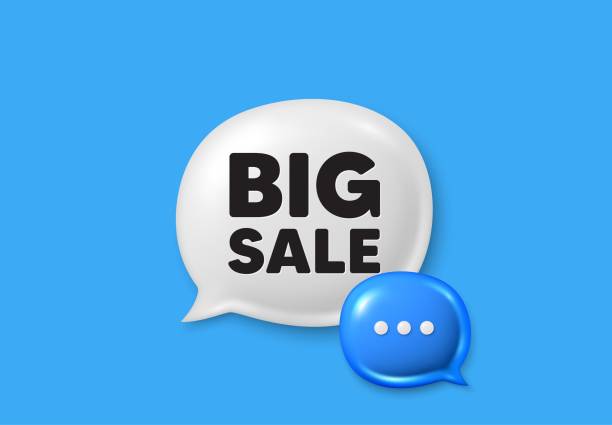 istock Big Sale tag. Special offer price sign. Text box speech bubble 3d icons. Vector 2177826704