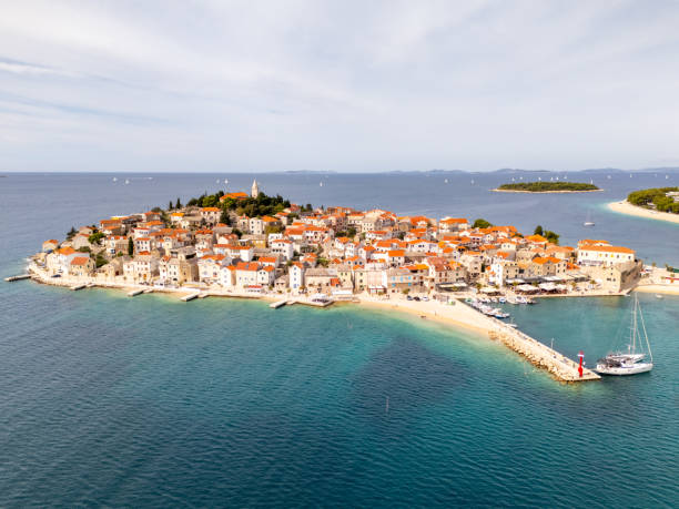 istock Primosten Croatia by drone 2177832744