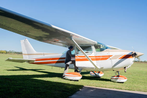 istock Business persons entering on a private airplane 2177834146