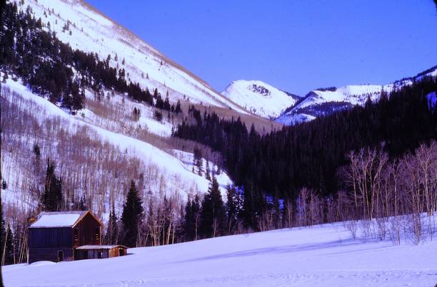 istock Spring Powder Skiing using the Telemark technique, Pearl Pass Colorado White River National Forest Maroon Bells Wilderness in April 1983 2177841165