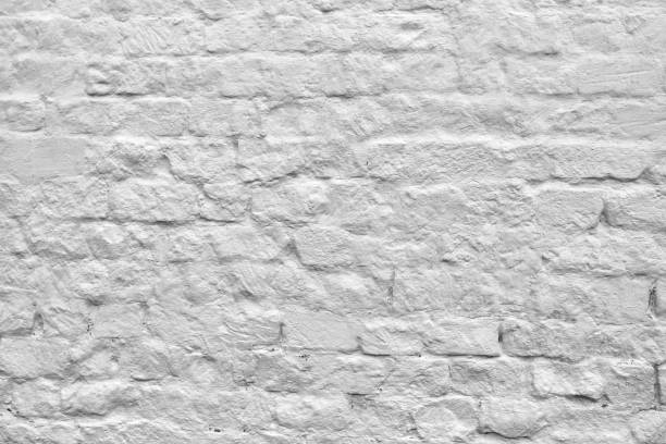 istock Old grunge white painted brick wall texture background 2177851546