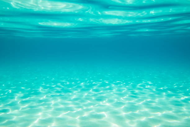 istock Underwater scene of turquoise blue sea, light reflections and sand 2177851904