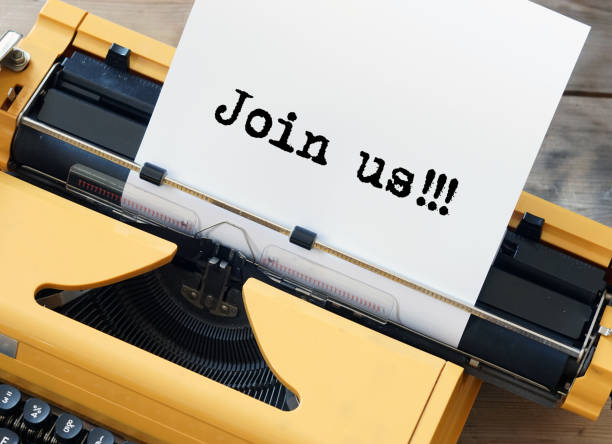 istock Introducing a Join Us recruitment campaign with a yellow typewriter showing Join Us 2177856748