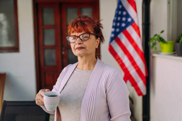 istock Drinking coffee in front of mu house 2177856996