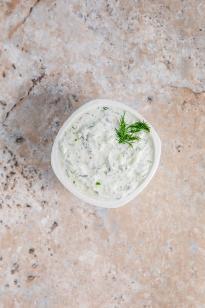istock Greek dip sauce or dressing tzatziki 2177860712