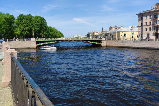 Riverbank with Bridge Over Water