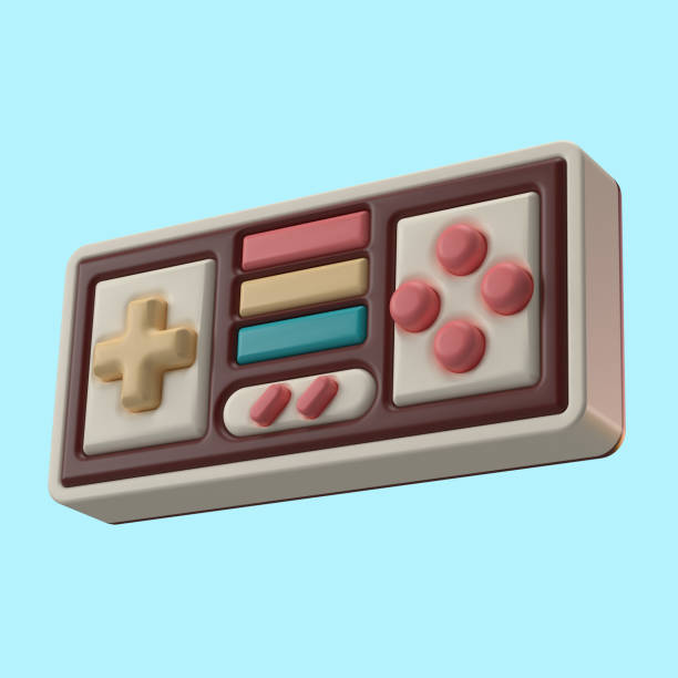 istock 3D Rendering of Retro Game Console Joystick Icon for  Website, Application, and Banner. Retro Game Console Joystick  3D Illustration. 2177875271