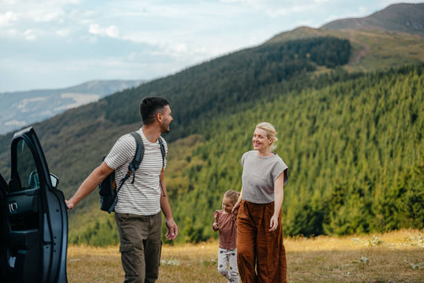 istock Happy Family Exploring Scenic Mountain Landscape Together 2177875953