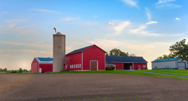 istock Beautiful Red Barn with windsock- Near Kenosha, Wisconsin 2177878332