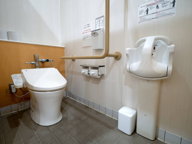 istock Public toilets with baby chairs 2177878907