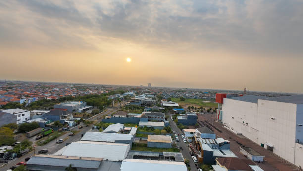 istock A city skyline with a large building in the background 2177887748