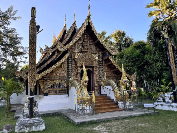 istock Misty Dawn Over Wat Thai Temples Sacred Grounds, Mae Hong Son Loop, Northern Thailand 2177890764