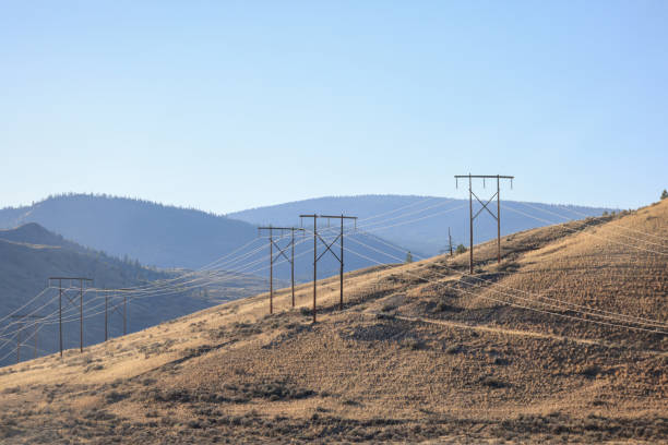 istock power lines in a hilly landscape 2177892246