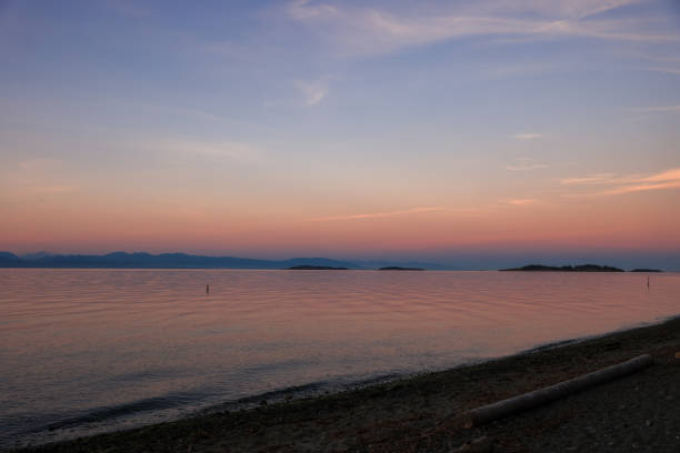 sunset light at the Pacific Ocean in Vancouver Island