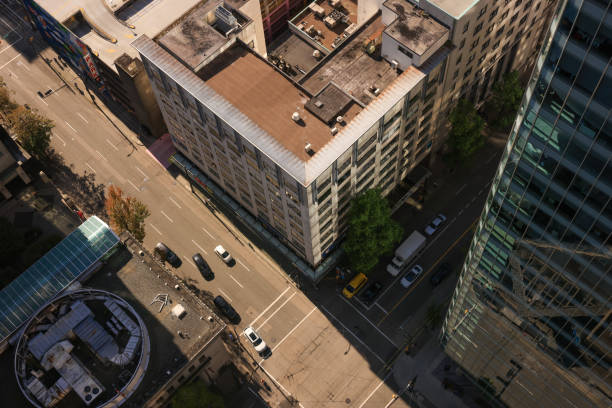 aerial view of Vancouver downtown