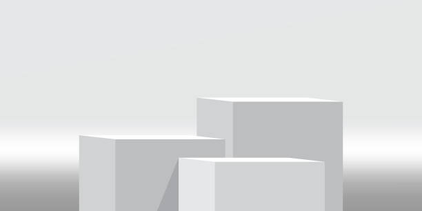 istock podium stand white, pedestal, product display, podium cosmetic product for display 2177896745